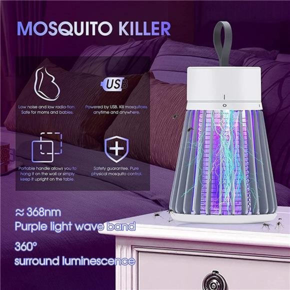 Bug Zapper Rechargeable, Bug Mosquito Zapper with Purple Light Trap - Picture 7 of 7